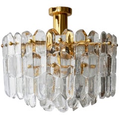 Kalmar Flush Mount or Pendant Lights 'Palazzo', Gilt Brass and Glass, 1970 7