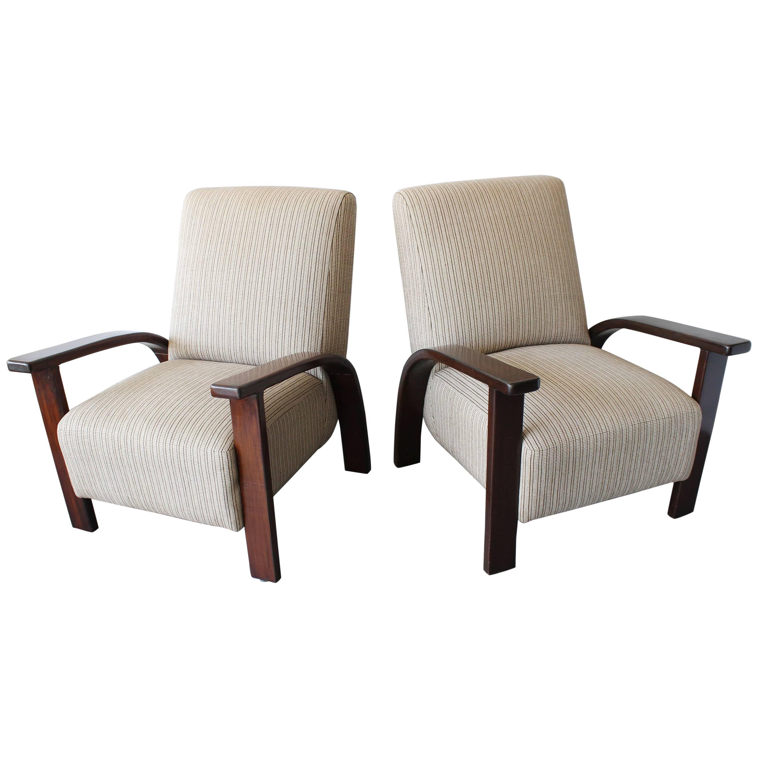Pair of Bentwood Mid-Century Armchairs For Sale