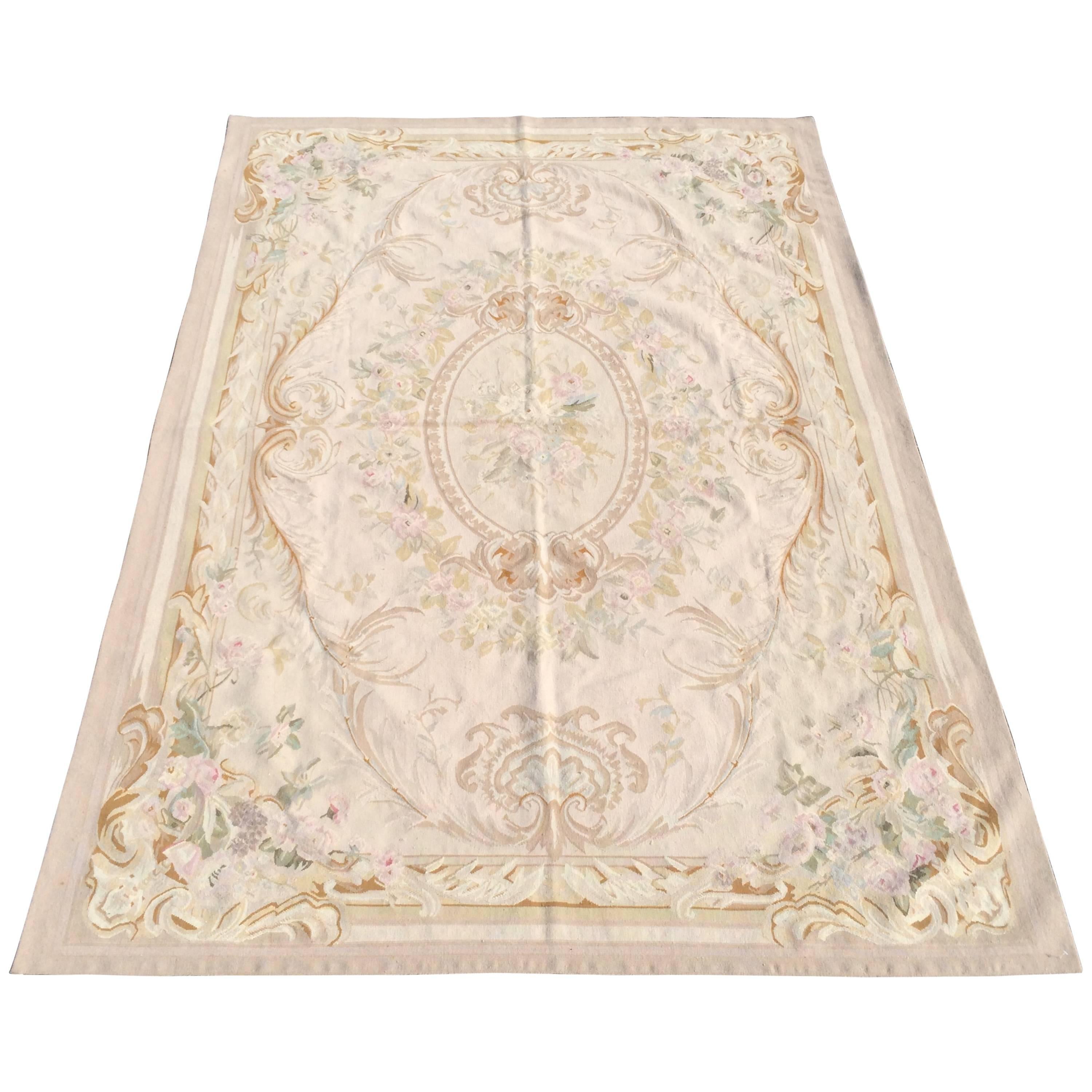 Pale Tone Aubusson Rug, New with Tags 6'x9'
