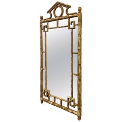 Wooden Pagoda Mirror, Vintage