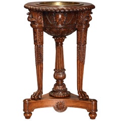 19th Century Highly Decorative Indian hardwood Carved Jardiniere/Wine Cooler