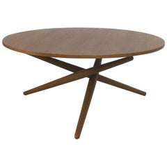 Height Adjustable ESS. TEE Teak Table by Jürg Bally for Wohnbedarf Zürich, 1950s