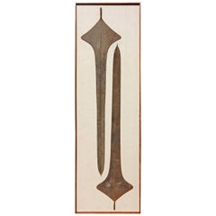 Large African Wall Sculpture Two 19th Century West African Iron Currency Spears 1