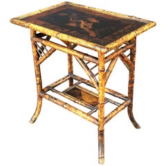 English Bamboo Rectangular Occasional Table