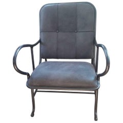 Armchair "Gardenias" by Manufacturer BD Barcelona in Leather and Aluminum