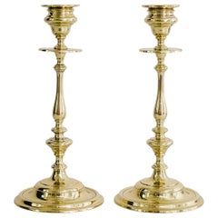 Two Brass Candleholder, circa 1920s
