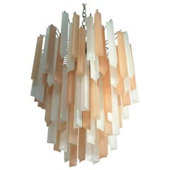 Wonderful Murano Chandelier, 84 Frosted Prism, Venini 9