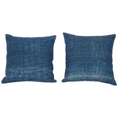 Pillow Cases Made Out of a Century Old Mazandaran Indigo Blanket Top