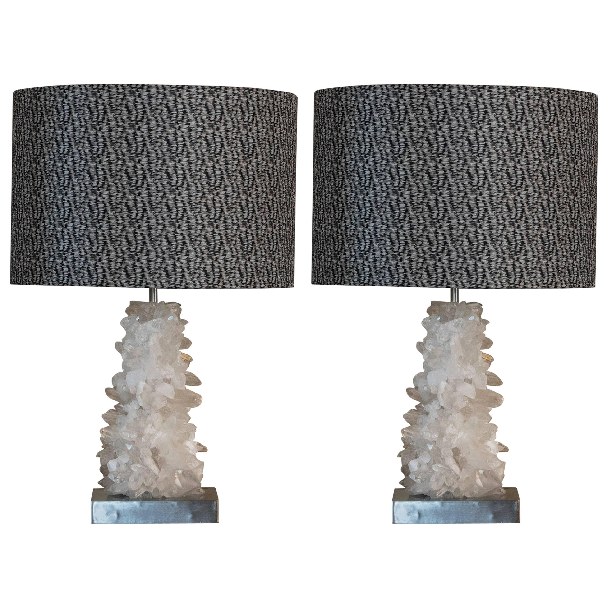 Flair Edition Pair of Crystal Lamps