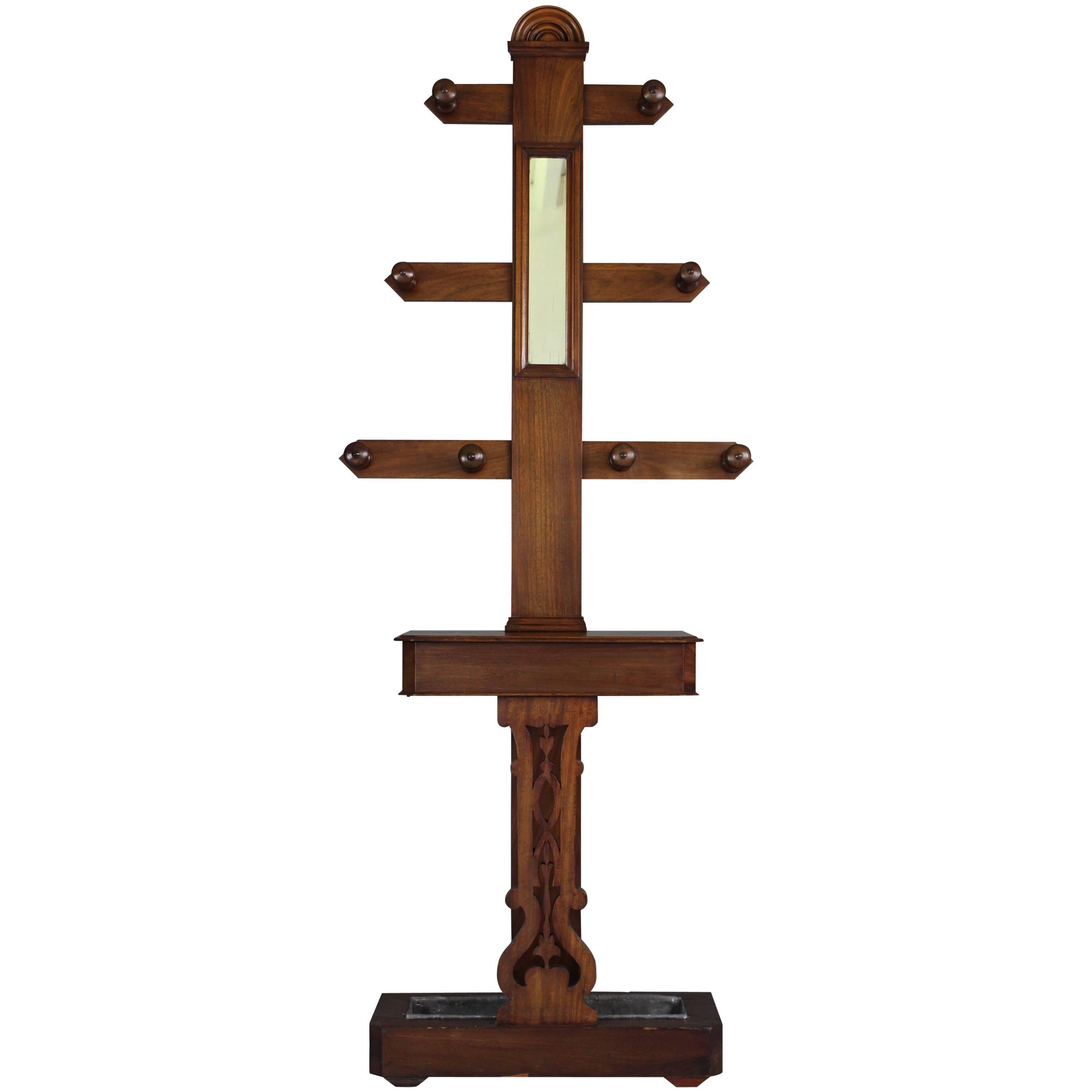 Antique Mahogany Hall Stand For Sale at 1stDibs