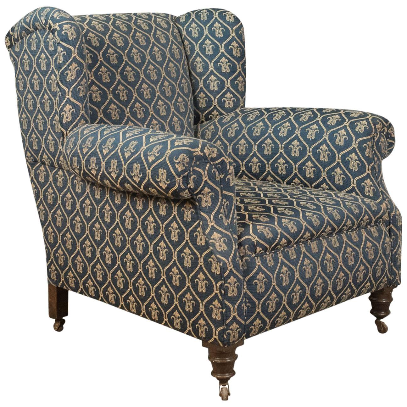 Antique Armchair, Edwardian English Club Chair, circa 1910