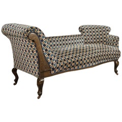 Chaise longue ancienne, banquette édouardienne, Angleterre, vers 1910