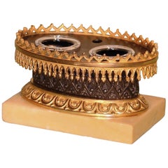 Early 19th Century Bronze and Ormolu Oval Encrier 3