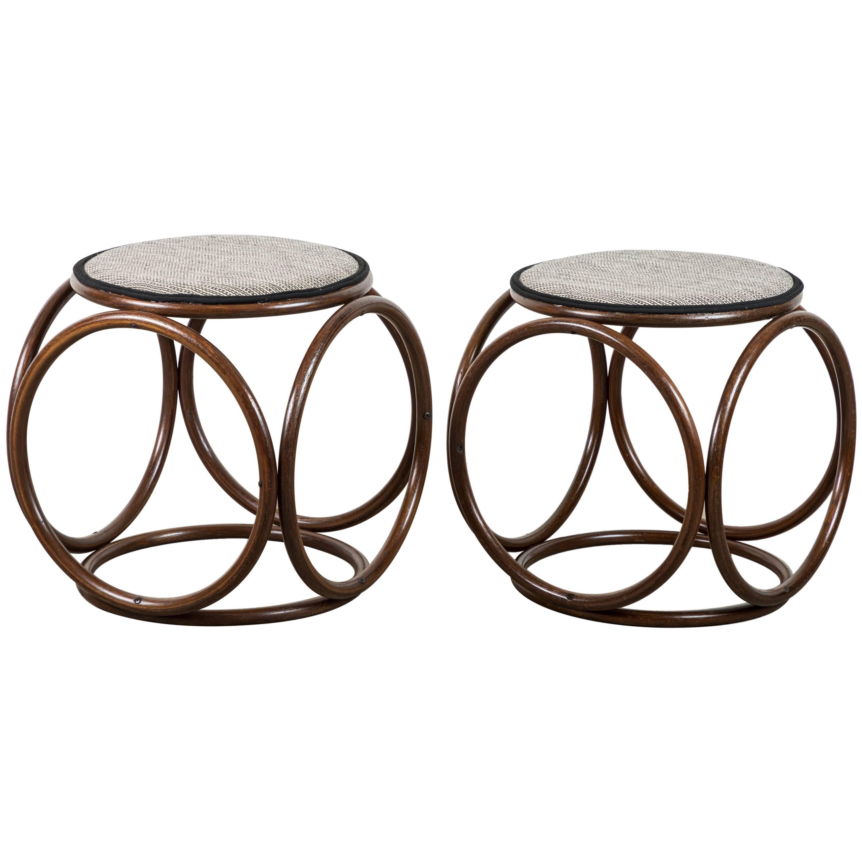 Pair of Thonet Style Stools
