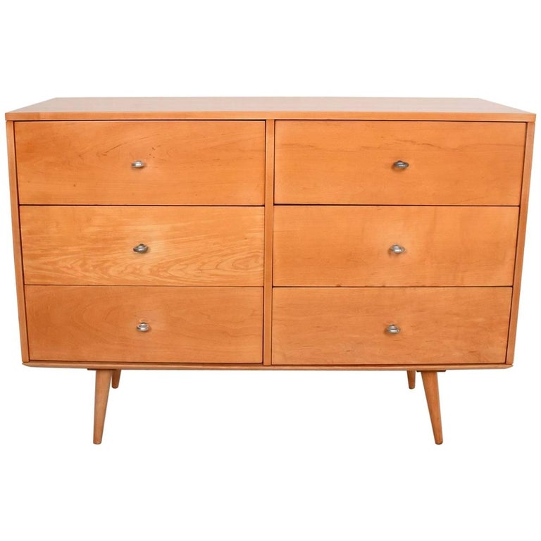 Solid Wood Paul Mccobb Double Dresser Mid Century Period Iconic Solid Wood Paul Mccobb Double Dresser Mid Century Period Iconic Aluminum Pulls For