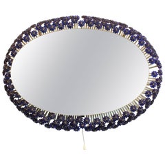 Illuminated Mirror with Floral Frame by Emil Stejnar 12