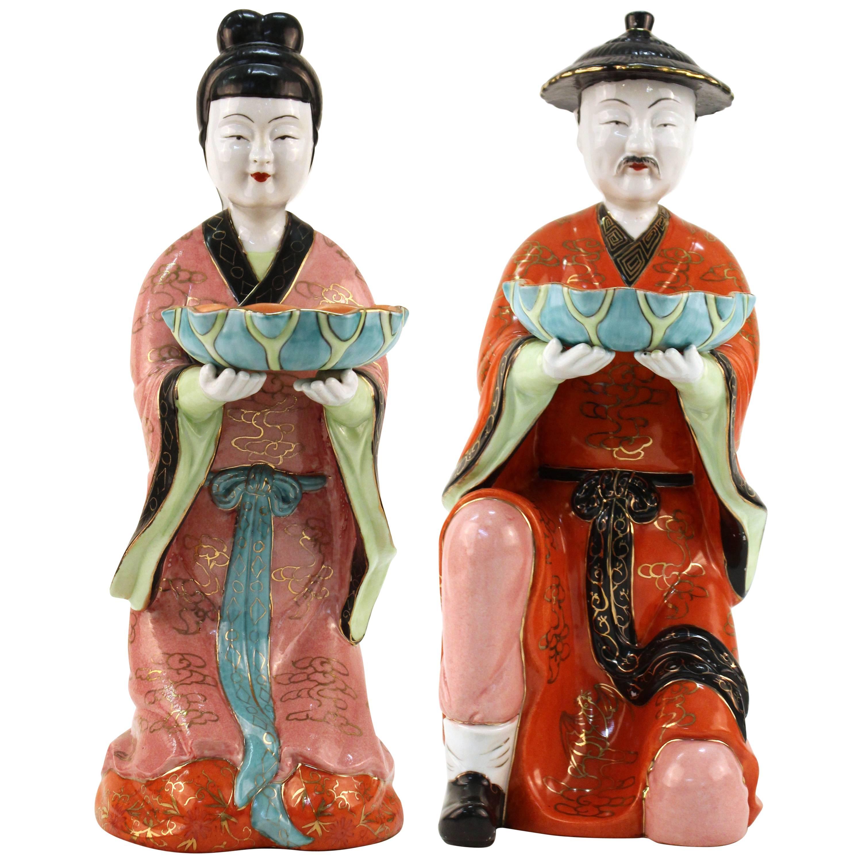 Pair of Gump's Chinoiserie Figures