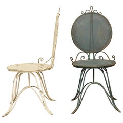 Wrought Iron Italian Garden Chairs, circa 1950