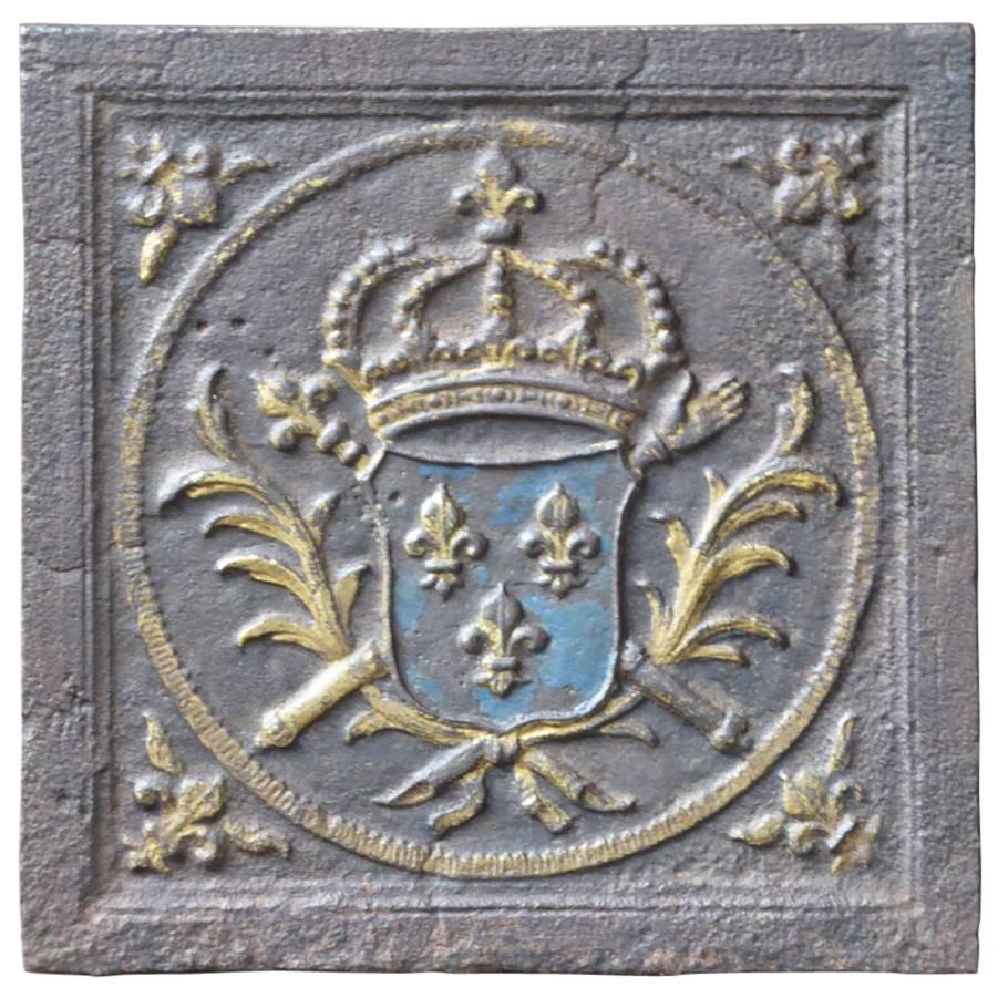 18th-19th Century 'Arms of France' Fireback