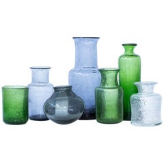 Erik Hoglund Collection of Glass Vases, Sweden, 1950s