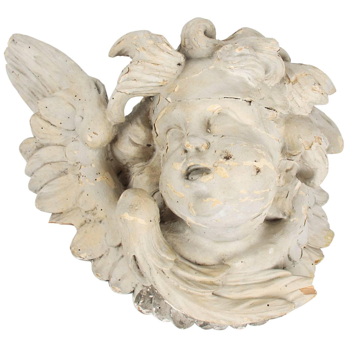 14th Century Sculpture of the Head of an Angel from East of France or ...