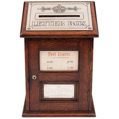 Army and Navy Solid Oak Country House Letter Box, 20th Century