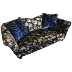 Vivetta Collaboration Sofa with Scalamandre Throw Pillows