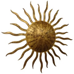 Mid-20th Century, French Sun Wall Lamp