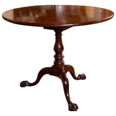 George III Mahogany Tilt-Top Side Table