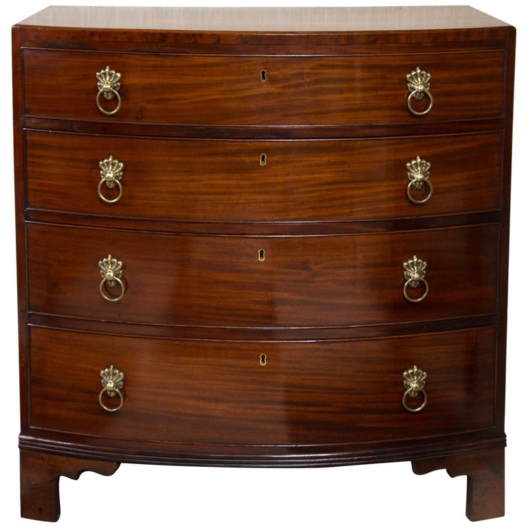 Mahogany Bow Front Chest of Drawers at 1stDibs