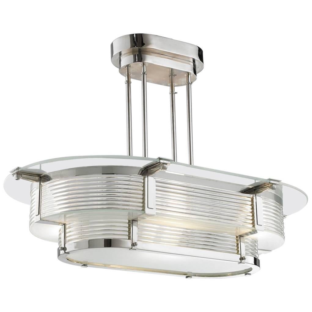 Lustre Art déco ovale