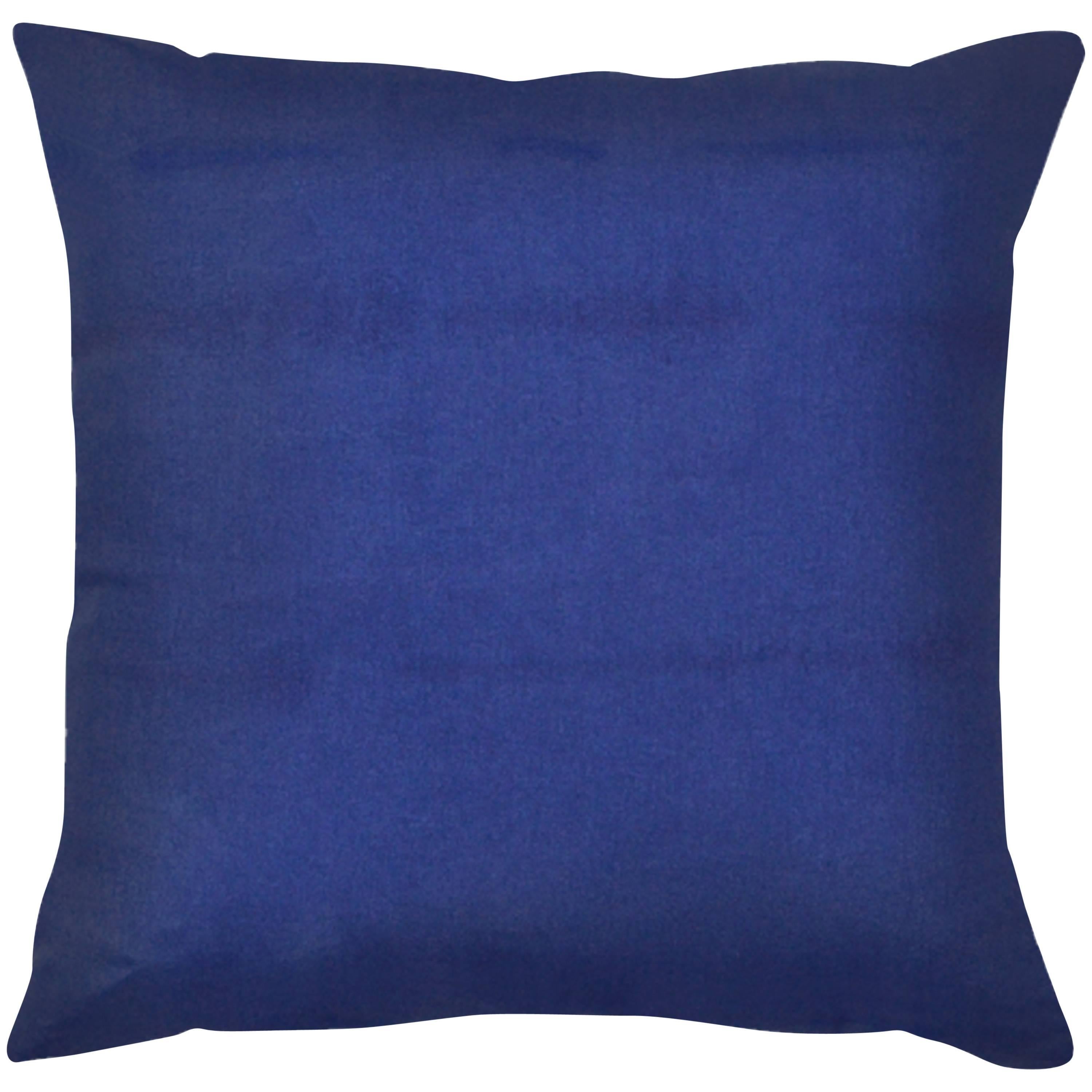 Unique Contemporary Double-Sided Stitch in Blue Handmade Linen Ink Wash Pillow For Sale