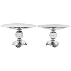Pair of Cake-Plates with Crystal