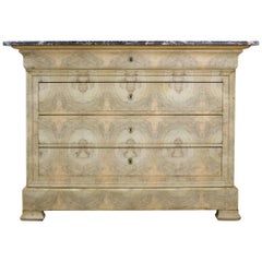 Antique French Bleached Walnut Commode