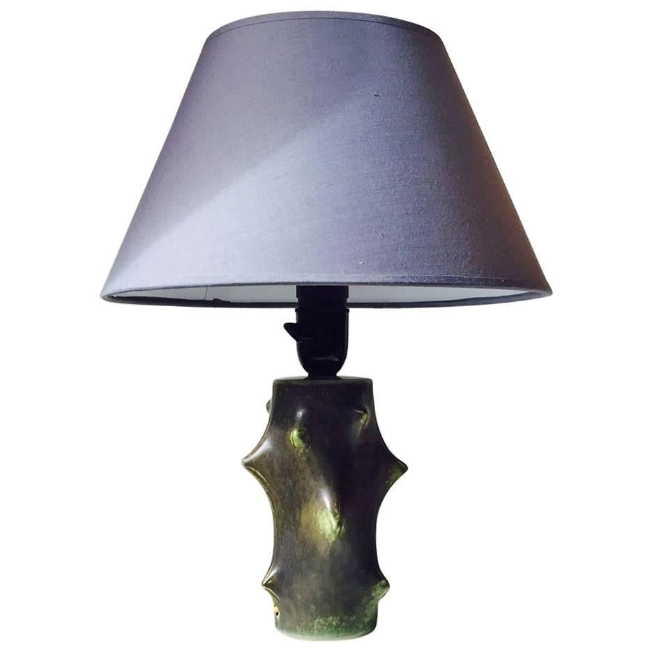 Scandinavian Modern Rose Thorn Ceramic Table Lamp by Knud Basse for Ma & Son