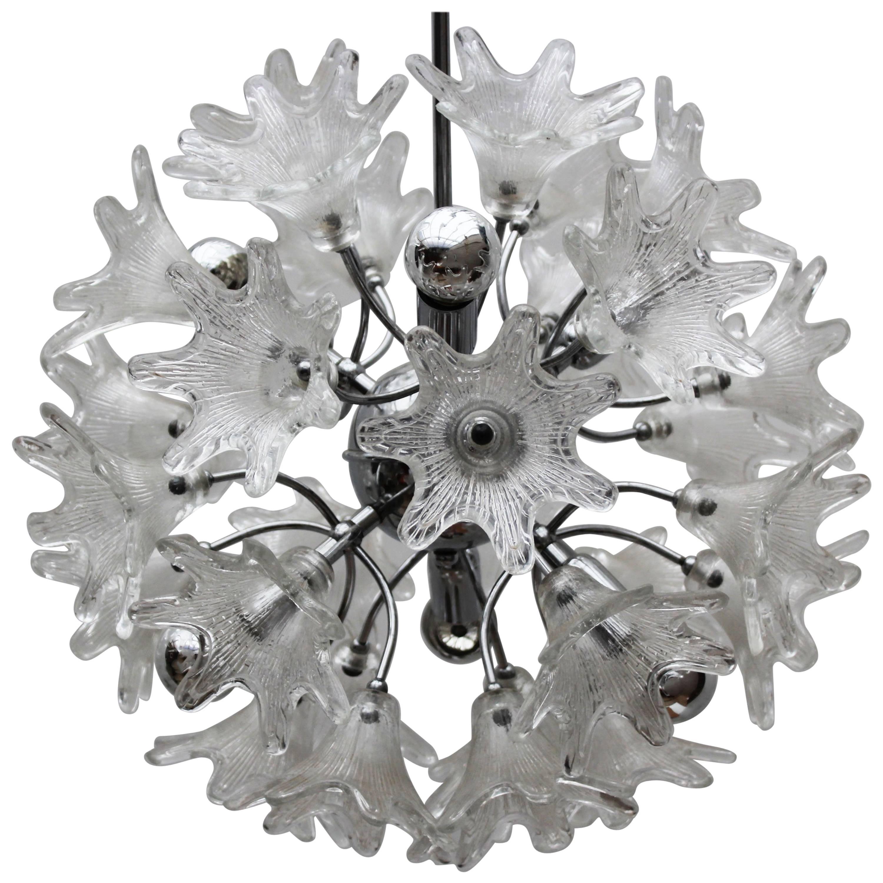 Midcentury Italian Murano Glass Sputnik Chandelier by Paolo Venini for VeArt For Sale