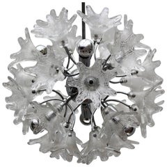 Vintage Midcentury Italian Murano Glass Sputnik Chandelier by Paolo Venini for VeArt