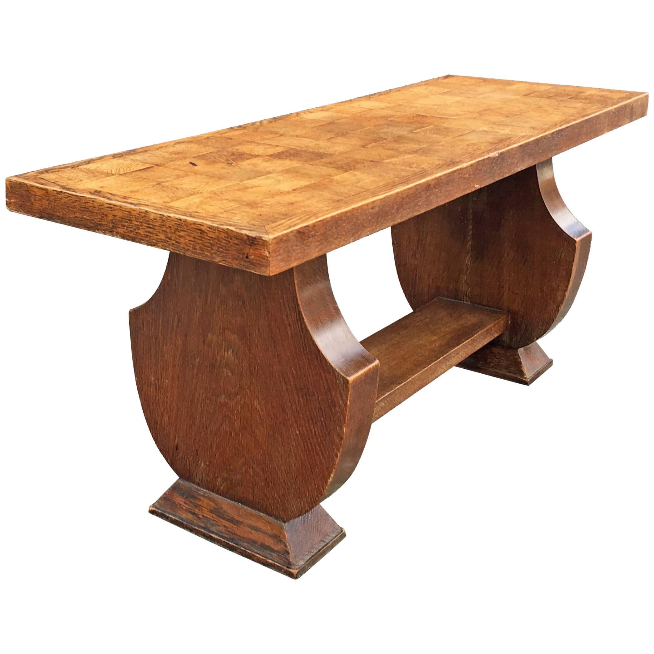 In the Style of Jean Charles Moreux, Oak Coffee Table, circa 1940