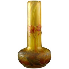 Antique Art Nouveau Daum Cameo Glass Vase