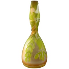Antique Art Nouveau Emile Galle Cameo Glass Vase