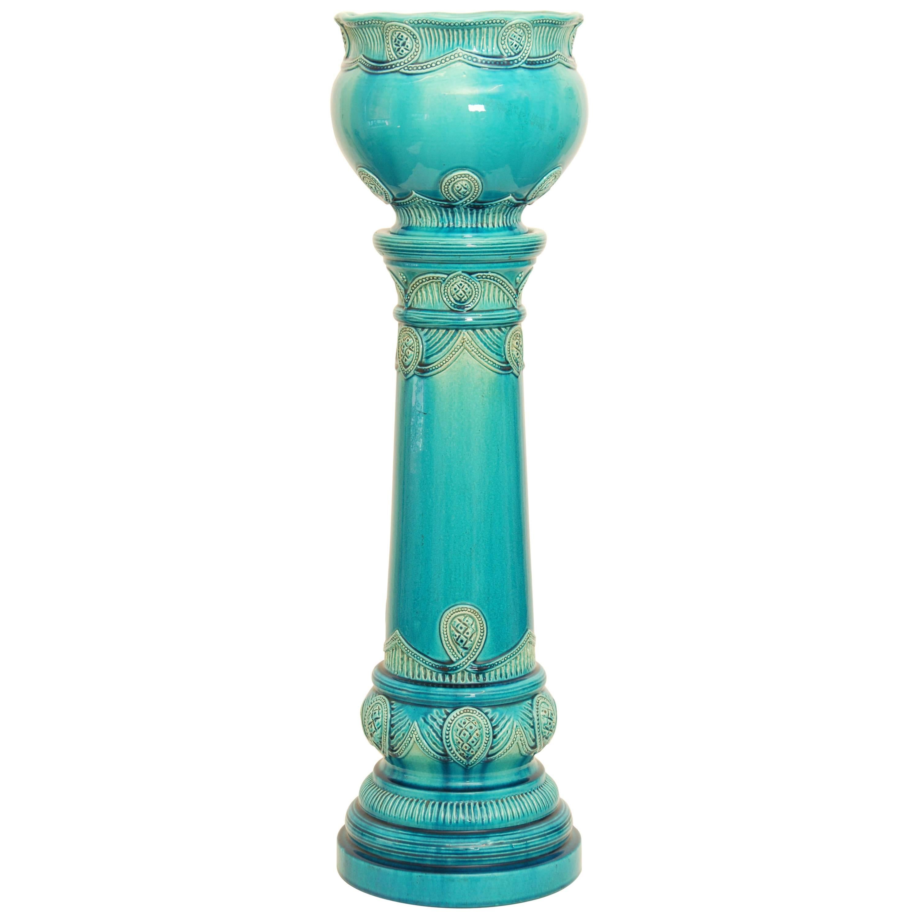 Burmantofts Faience Victorian Jardinière and Stand