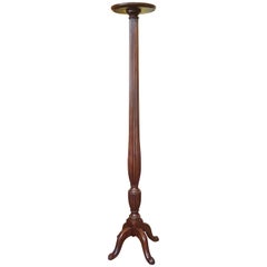 Early 20th Century, Tall Mahogany Torchere Plant Stand