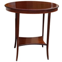 Edwardian Mahogany and Crossbanded Oval Occasional Table
