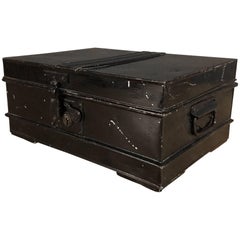 Used Black Tin Storage Box