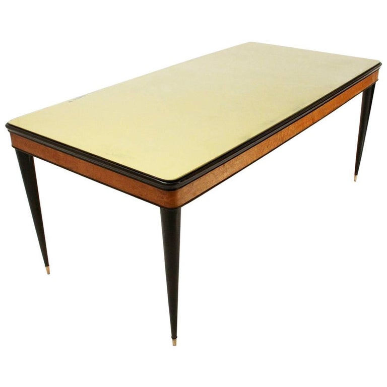 Italian Dining Table with Glass Top and Metal Legs For Sale at 1stdibs Italian Dining Table with Glass Top and Metal Legs For Sale at 1stdibs
