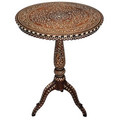 Superb Quality 19th Century Anglo-Indian Shisham Wood Inlaid Occasional Table