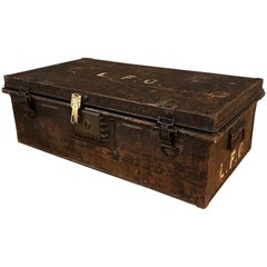 Used Black Tin Storage Box