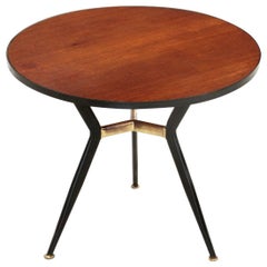 Italian Coffee Table with Brass Details