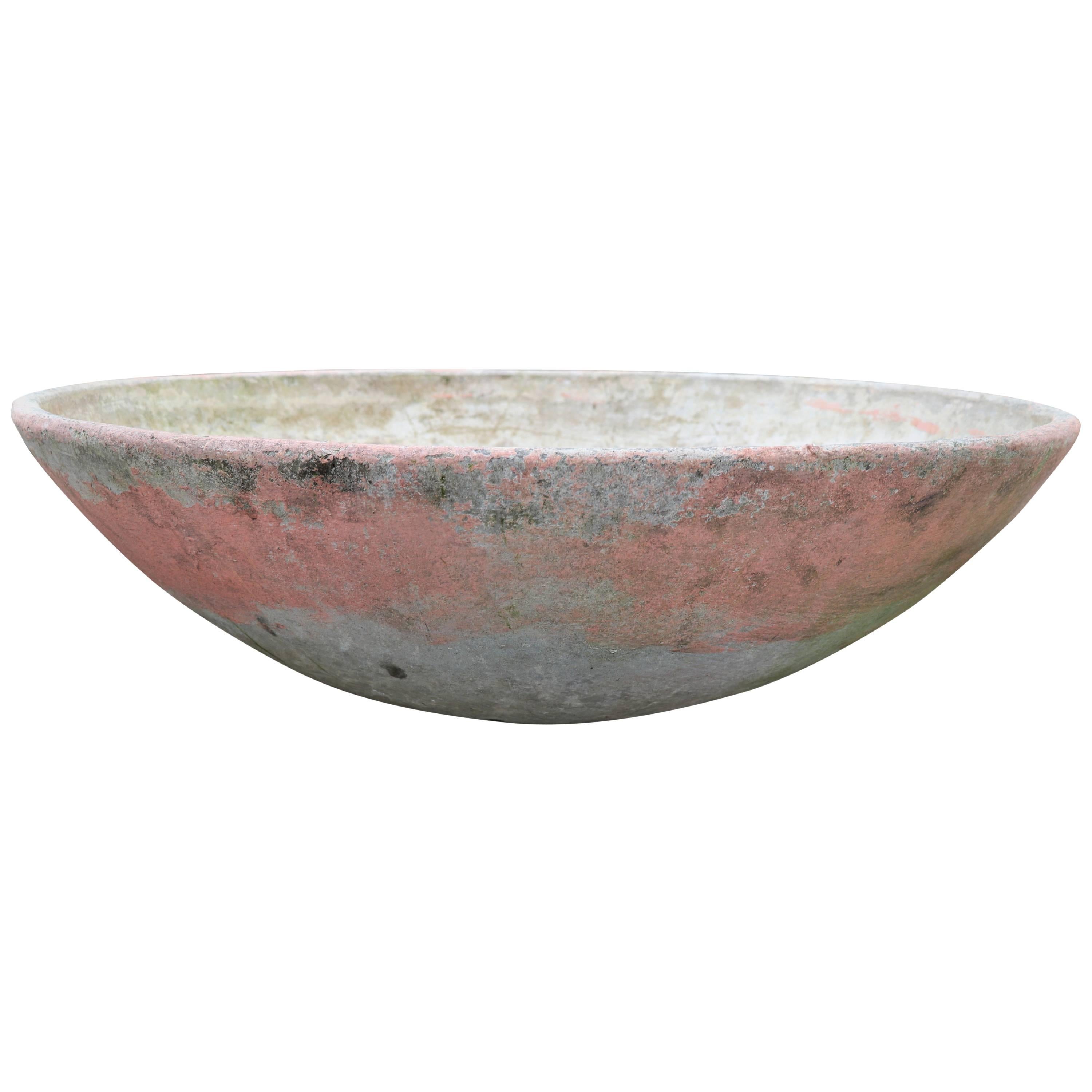 Willy Guhl Saucer Planter with Pink Paint, circa 1950
