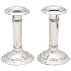 Pair of Sterling Silver Edwardian Candlesticks